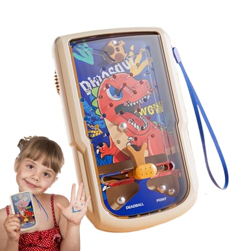 Máquina de pinball | Máquina de pinball para niños | Diseño de dinosaurios Mini Pinball | Juguete interactivo, Stilet, Máquinas de Escritorio Diversión, Regalo de Entretenimiento para Niños