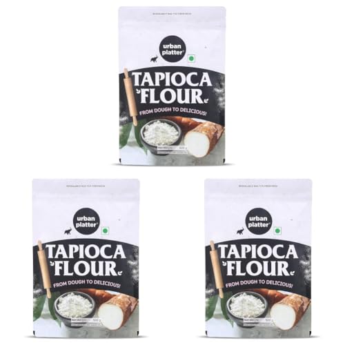 Image of Urban Platter Tapioca Flour, 500g (Neutral Taste | Ideal for Baking, Thickening, and Crisp Batters | Pantry Essential) (Pack of 3)
