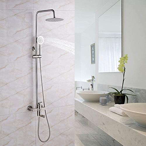 Robinet de douche anti-calcaire avec pommeau 8 pouces et douchette