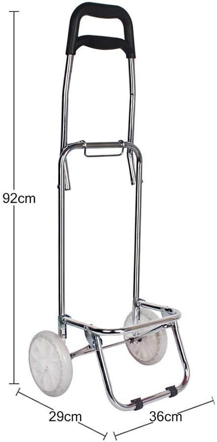 Carrito de compras plegable con estructura de acero y bolsa de tela Oxford roja marca DUANZEYUQA miniatura 3