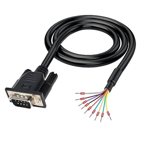 Câble d'extension série RS232 DB9 mâle vers 9 fils nus de 3m et 26 AWG