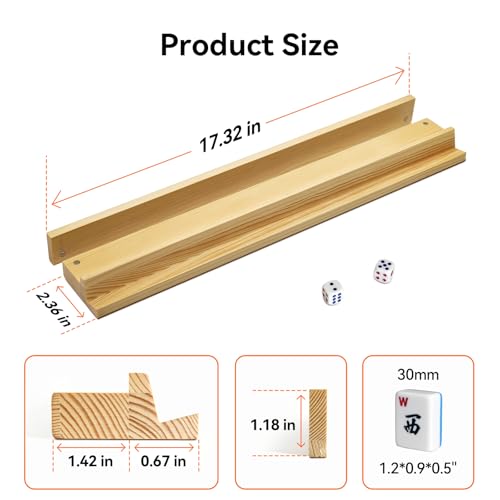 Soportes de madera para Mahjong americano, set de 4 miniatura 4