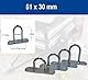 EnB Bügelkrampe 51x30 mm – 10 Stück verzinkte Anhängerhaken Made in Germany – stabile & rostfreie Planenbefestigung – Anhängerzubehör für Trailer, Pritsche & Boot