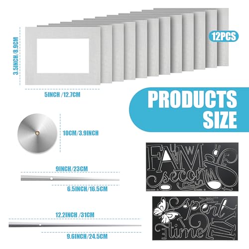 image for Sratte 3D Large Collage Photo DIY Wall Clock, 5 Inch Paper Photo Frame