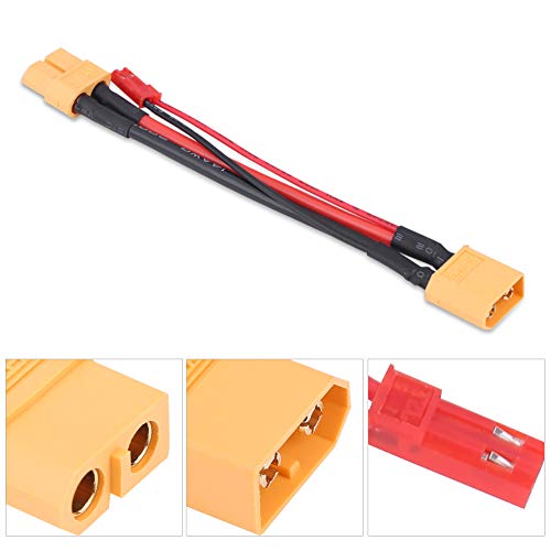 Dilwe 2 Stücke XT60 Buchse auf 14 AWG XT60 Stecker und 22 AWG JST Stecker Adapter Kabel RC Zubehör