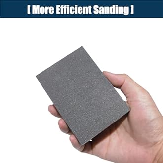 6 PCS 320 Grit Hand Sanding Blocks Set - Superfine Sander Sponge, Wet and Dry Dual-use Sanding Sponges, Washable and Reusable, Ideal for Wood Metal Wall Polish