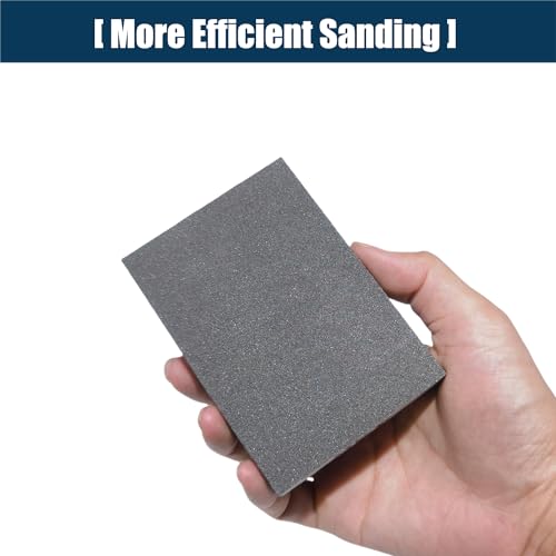 6 PCS 320 Grit Hand Sanding Blocks Set - Superfine Sander Sponge, Wet and Dry Dual-use Sanding Sponges, Washable and Reusable, Ideal for Wood Metal Wall Polish