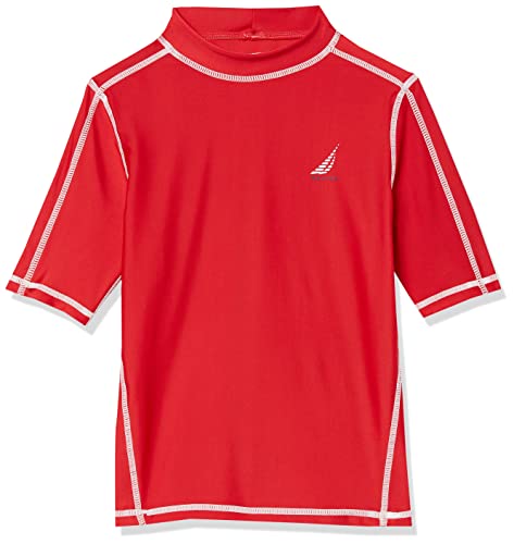 Rashguard para evitar quemaduras solares en niños camiseta Nautica carmín manga corta