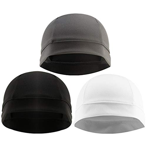 KESYOO 3 peças Capacete Forro Caveira Gorro de Ciclismo Absorção de Suor Gorro de Corrida Gorro Para