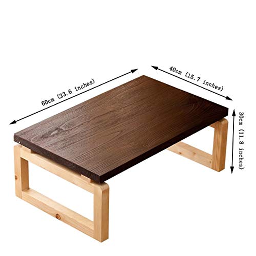 Table basse pliable marron 90x50x30 cm pour salon - 4