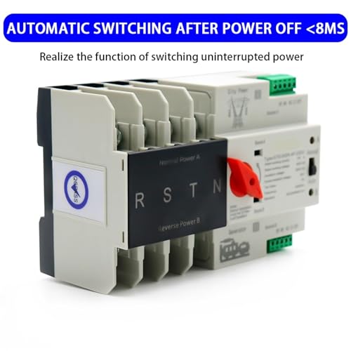 Interruptor de Transferencia Automática ATS 100A para solucionar apagones y cortes de corriente 380V 3