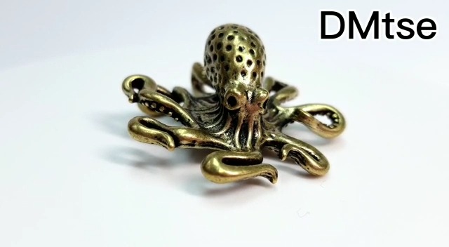 Estatua Decorativa Pulpo de Latón 4 cm miniatura 6
