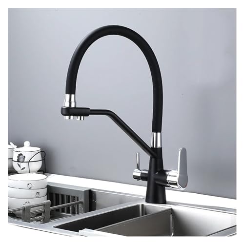 Robinet en laiton cuisine filtrée mitigeur ergonomique en cuivre durable pour évier