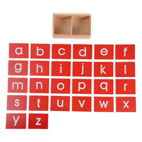 Danni Baby Language Toy Montessori Children Wood Lower and Capital Case Sandpaper Letters Blocks Childhood Preschool Alphabet Teaching Aids