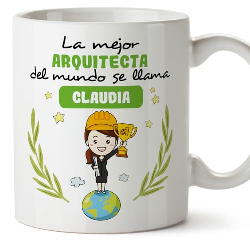 MUGFFINS Tazas Personalizadas para ARQUITECTA mujer - En Español - Eres Mejor del Mundo - 11 oz / 330 ml - Regalo Personalizable original y divertido