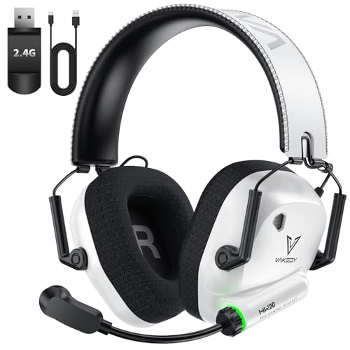 Vakedy Wireless Gaming Headset  (White)
