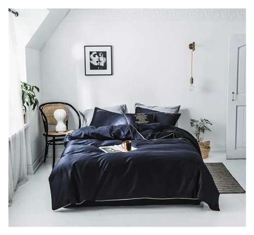Lit de couette à double reine en coton noir pour un sommeil profond