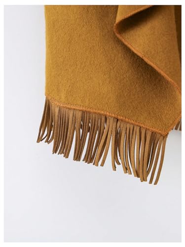 GORGLITTER Girl's Fringe Sleeveless Blazer Open Front Coat4