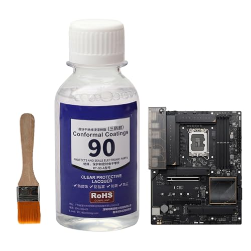 Djowyh Peinture conductrice pour réparation PCB - 100 ml - Revêtement de protection transparent - Joint résistant à l'humidité - Colle pour circuits...