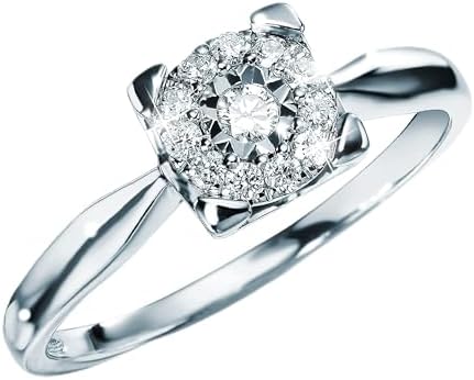 Anillo Pasión de Diamantes de Oro blanco de 1ª Ley con 12 Diamant...