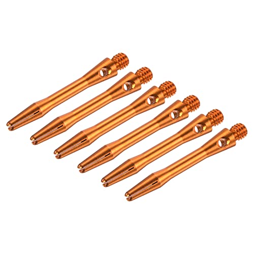 Image of PATIKIL 35mm Aluminum Dart Shafts, Medium 2BA Thread Dart Stems Dart Accessories Throwing Fitting for Steel Tip - 6 Pack (Orange)
