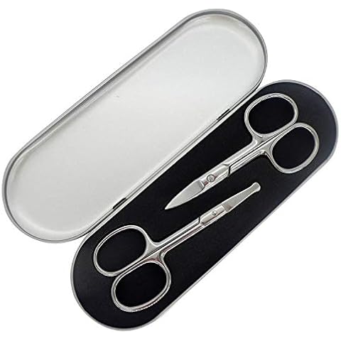 2Pcs Stainless Steel Facial Hair Trimming Kit Cover