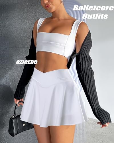 Two Piece Tennis Skirt Sets for Women 2 Piece Mini Skirt Set Going Out Golf Skort Athletic Skirts Pickleball Outfit4