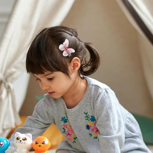 Abaodam 10 Peças Mini De Cabelo De Borboleta De Cabelo De Borboleta Com Glitter 3D Presilhas De Cabe