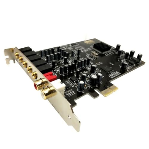 Eeuye Tarjeta de Sonido 5.1 PCI Express PCI-e Interfaz de Salida Doble Incorporada para PC con XP/7/8/10