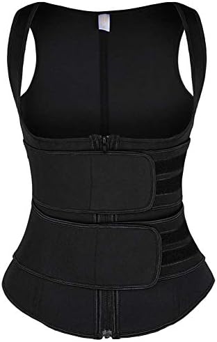 IMUZYN Waist Trainer Sweat Vest for Women Body Shaper Underbust Corset Sauna Tank Top Tummy Control Shapewear Corset Cincher Workout Girdle Black S