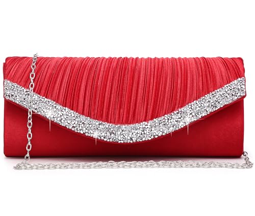 Image of Dasein Women's Rhinestone Evening Clutch Purse, Formal Bag
