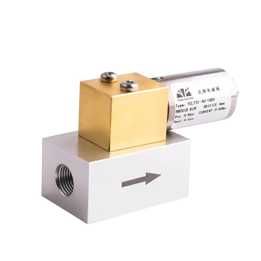 Toplionace Electroválvula Micro Proporcional de 12V/24V CC, Electroválvula Reguladora de Caudal para Equipos Pequeños (24V)
