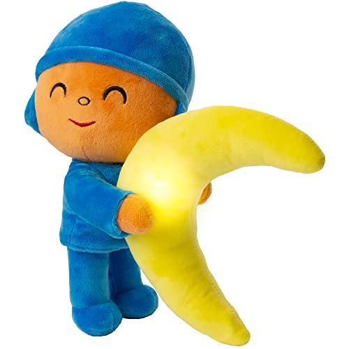 Pocoyo Light Up Plush - Acts As A Night Light And Sleep Soother - For Toddlers, Girls And Boys - Officially Licensed Light Up Doll - Preschool Leaning Plush Bedtime (Light Up Moon Plush) #TOP2