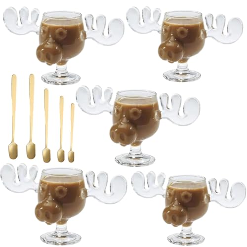Generisch Elch Gläser Weihnachtsglas,Elchgläser Christmas Mug, Elch Glas Moose Mug, Weihnachtsgläser National Weihnachtsurlaub,Dekorationen, Klar, Urlaubsgeschenke für Kaffee, Tee, Getränke (2PCS) Generisch Elch Gläser Weihnachtsglas,Elchgläser Christmas Mug, Elch Glas Moose Mug, Weihnachtsgläser National Weihnachtsurlaub,Dekorationen, Klar, Urlaubsgeschenke für Kaffee, Tee, Getränke (2PCS)