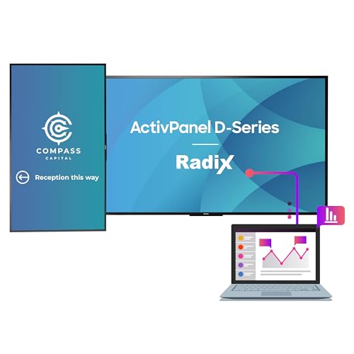 Image of Promethean ActivPanel D-Series 75 inch 4K UHD Commercial Digital Signage Display, Business Smart Display for Conference Rooms, Offices, Retail & Education - Includes 1-Year Radix License