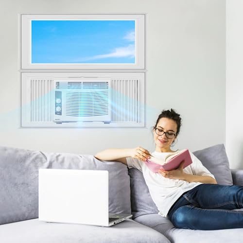 Image of PhiloDeco 5000 BTU Window Air Conditioner Easy Cool - Capable of Cooling Up to 150 sq ft. 2 Fan Speeds, 4-Way Air Direction, Mechanical Control, Filter, for Small Room Air Conditioner, Small Ac Unit