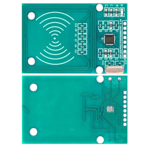 Image of Gebildet 3pcs RFID Kit: RC522 RF IC Card Sensor Module with S50 Blank Cards and Keychains, Compatible with DIY Electronic Boards