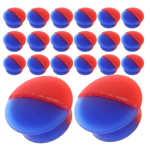 HOLIDYOYO Botones de Indicador de Agua Caliente y Fría para Grifos, 20 Unidades de Silicona Bicolor Roja y Azul, Compatibles Orificios de 6,7 Mm, Accesorios para Fregaderos y Baños,