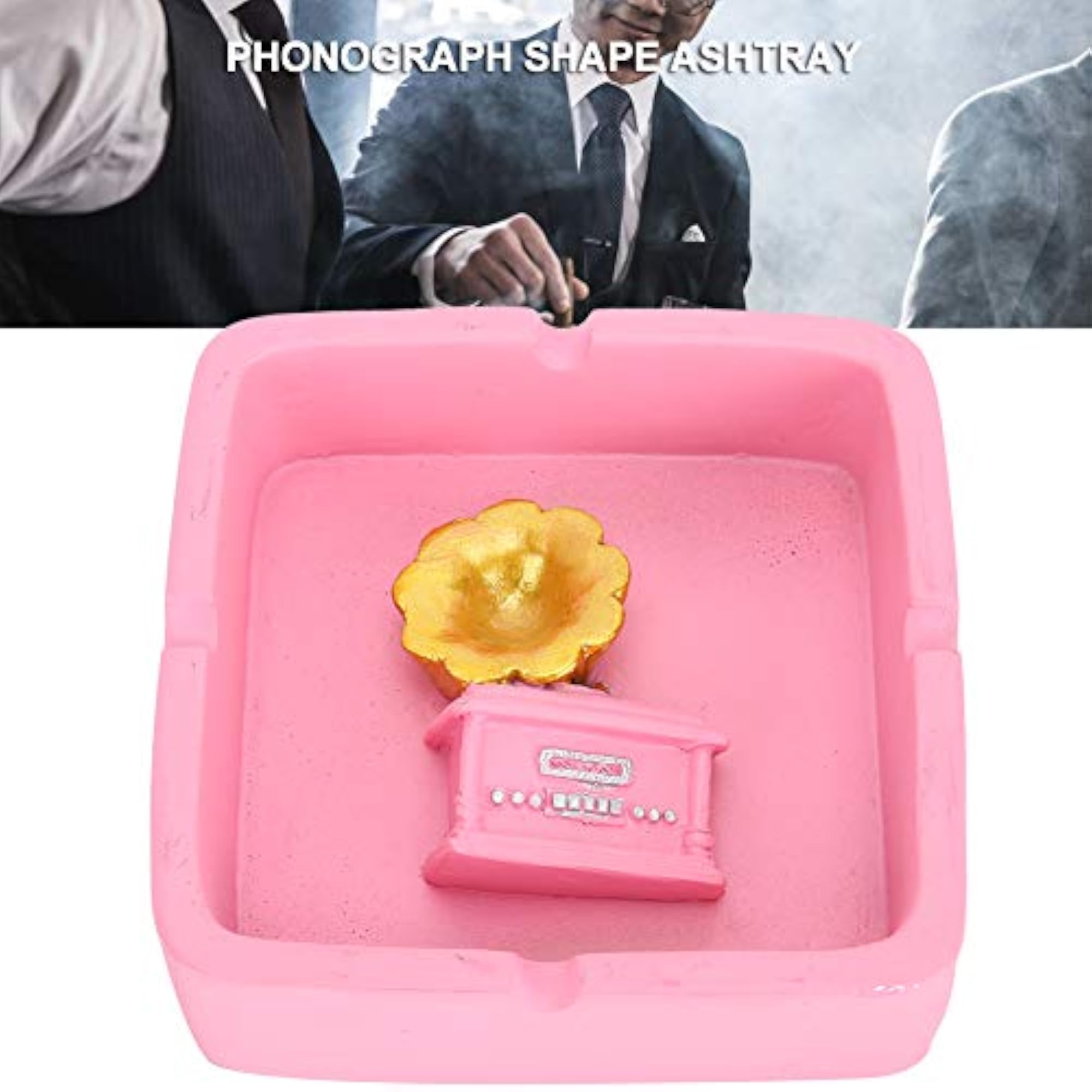 Phonograph Resin Ashtray for Home and Office Use