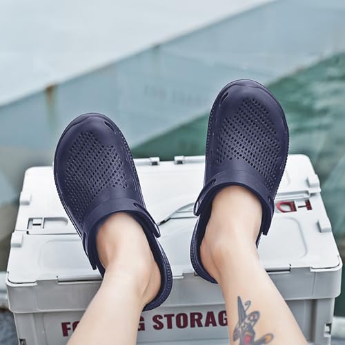 Image of Kraasa Men's Lightweight Extra Soft Men's Classic Casual Sports Clogs /Sandals with Adjustable Back Strap for Adult | Anti Skid, Comfortable| Waterproof & Everyday Use Mules for Gents /Boys