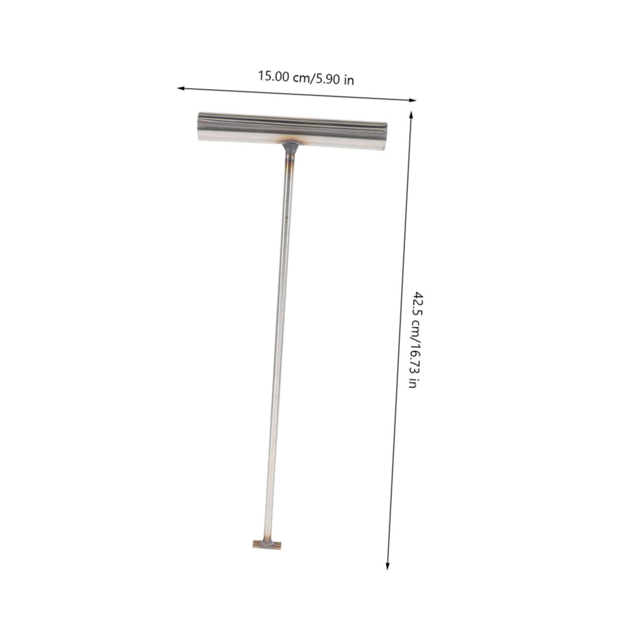 WOONEKY Chiave per Tombino in Ghisa 2pezzi Gancio in Acciaio Inox per Apri Tombini e Sollevamento Chiusini Manico a T Resistente e Sicuro per Uso Quotidiano
