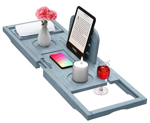 Premium Bathtub Caddy Tray - Bath Tray - Bath Tub Tray Table for Bathtub - Bath Caddy Tray for Bathtub, Expandable Size, Fits Most Bath Tubs