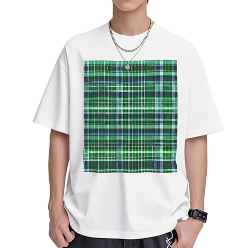 T-shirt tartan bleu d'été idéal pour vos sorties décontractées