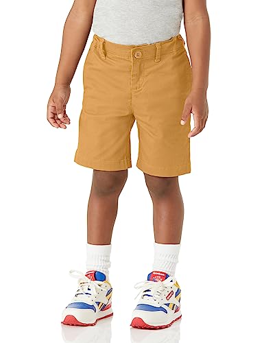 Image of Amazon Essentials Boys and Toddlers' School Uniform Woven Flat-Front Shorts with Elastic Waist