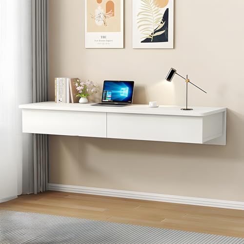 WOOOFA Floating Desk with Drawers