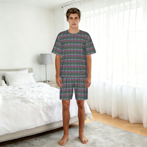 Pyjama 2 pièces coccinelle homme en tissu respirant pour l'été
