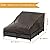 COOSOO Double Chaise Lounge Cover Waterproof Double Wide Patio Chair Cover with Windproof Elastic Hem UV Resistant All Weather Protection for Outdoor Garden Beach