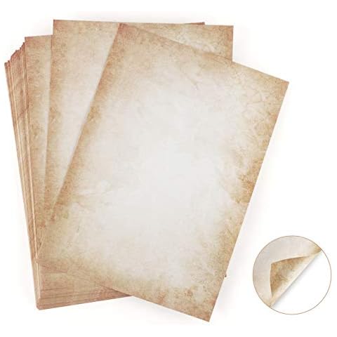 100 Sheets Writing Paper Design Paper Old Look DIN A4 120 g/m² Absofine DIY Offset Printing Cover