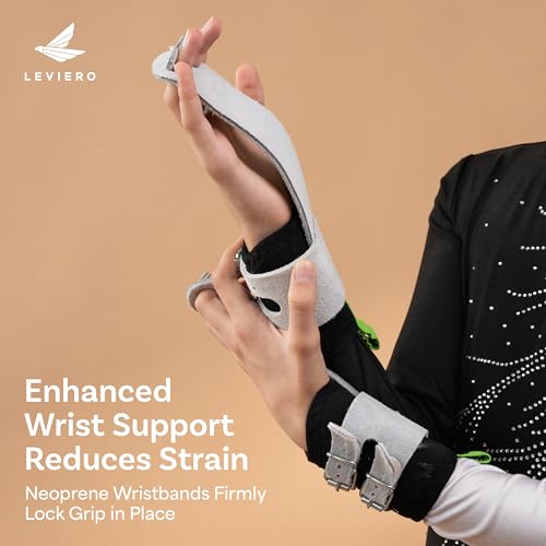 LEVIERO Gymnastics Grips Set Narrow Squeeze, Grips for Gymnastics Girls, Dowel Grips with Soft Leather, Double Buckle Wrist Closure, and Adjustable Finger Holes, for All Ages - (White, 2) - Thumbnail 6