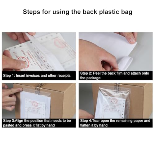 Lieferscheintaschen Dokumenttaschen Sichttaschen A5, Lieferscheintaschen, Transparent Versandtaschen, Selbstklebende Begleitpapiertaschen, Dokumententaschen Transparent Selbstklebend, 25Stück